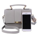 Small Flap Crossbody Handbags PU Leather Top Handle Messenger Bag
