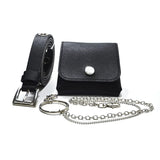 Women PU Fanny Pack Phone Chain Bag Casual Pack Female Purse Black
