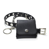 Women PU Fanny Pack Phone Chain Bag Casual Pack Female Purse Black