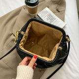 Women Pu Golden Chain Crossbody Bag Classic Hobos Ladies Handbag