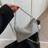 Rhinestone Shoulder Chain Messenger Bag for Women