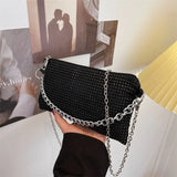 Rhinestone Shoulder Chain Messenger Bag for Women