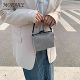 Women Rhinestone Shoulder Bag Casual Messenger Bag for Ladies
