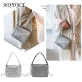 Women Rhinestone Shoulder Bag Casual Messenger Bag for Ladies