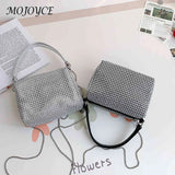 Women Rhinestone Shoulder Bag Casual Messenger Bag for Ladies