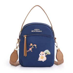 Embroidery Printed Shoulder Bag Crossbody Messenger Retro Handbag