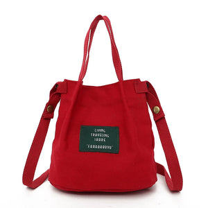 Women Shoulder Bags Canvas Letter Printing Small Messenger Large Capacity