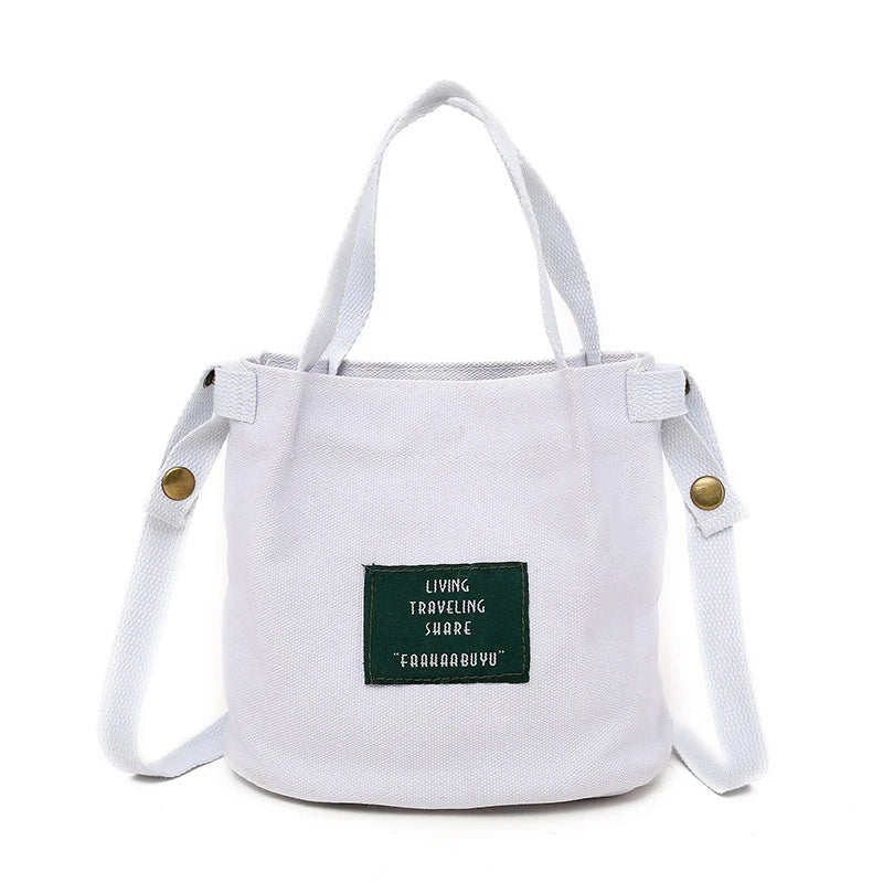 Women Shoulder Bags Canvas Letter Printing Small Messenger Large Capacity