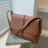 High Leather Crossbody Messenger Bag for Women