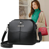 Women Shoulder Crossbody Messenger Small Hand Soft PU Leather Bag Side Purse