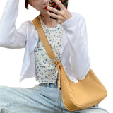 Stylish Women Shoulder Bag Solid Crossbody Bag for Daily Use