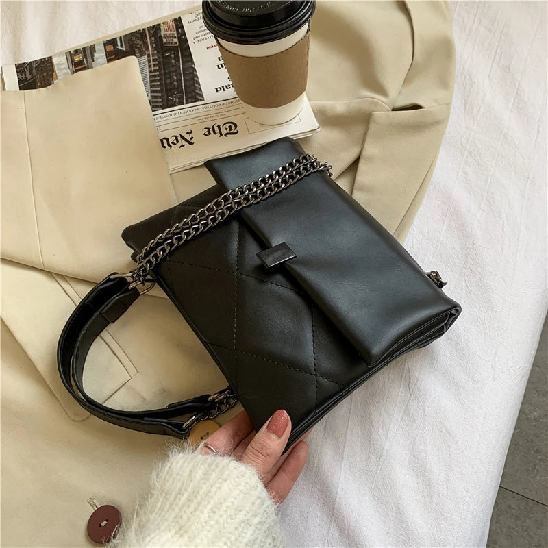 Women Style Pu Crossbody Bag Small Flap Shoulder Messenger Bag