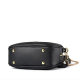 Women Solid Shoulder Handbags PU Leather Messenger Bag Large Capacity