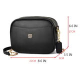 Women Solid Shoulder Handbags PU Leather Messenger Bag Large Capacity