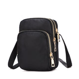Women Solid Zipper Waterproof Nylon Shoulder Bag Female Crossbody Bag