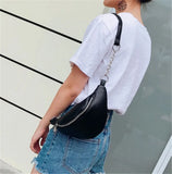 Women PU Leather Waist Bag Purse Shoulder Bags Casual Waist Packs Fanny Pack