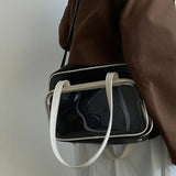 Women Square Tote Bag Large Capacity Soft Leather Handbag
