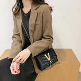 Women Tassel Chain Small Square Shoulder Messenger Crossbody Side Purse