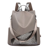 Women Travel Patchwork Backpack Anti-theft School Student Shoulder Bag