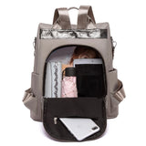 Women Travel Patchwork Backpack Anti-theft School Student Shoulder Bag