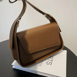 Vintage PU Leather Shoulder Bag Crossbody Chain Small Square Bag