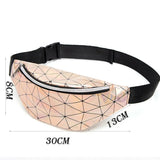 Women Waist Belt Bag Travel Patchwork Hip Bum Bag Small Purse