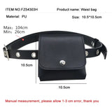 Women Waist Pack PU Fanny Pack Lady Belt Bag Phone Chain Bags