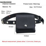 Women Waist Pack PU Fanny Pack Phone Chain Bags Lady Purse