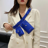 Women Waist Pack PU Leather Fanny Pack Solid Women's Gift Belt Bag