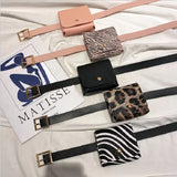 Leopard Print Belt Pack Women's Waist Bag Casual Solid Pack