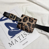 Leopard Print Belt Pack Women's Waist Bag Casual Solid Pack
