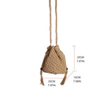 Vintage Women's Shoulder Bag Crossbody Bucket Handbag for Beach Vacation