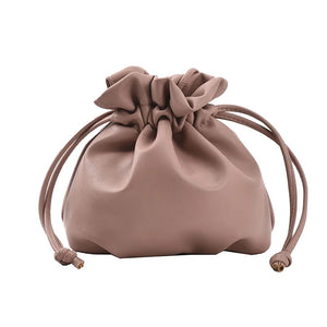 Women Shoulder Bag PU Leather Bucket Bag Crossbody Bag
