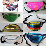 Women FashionPack PU Laser Purse One Shoulder Waist Chest Bag Hip Bag