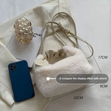 Faux Fur Handbag Small Lady Shoulder Crossbody Bag Casual Tote