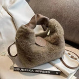 Faux Fur Small Shoulder Crossbody Bag Tote for Women