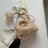 Faux Fur Small Shoulder Crossbody Bag Tote for Women