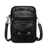 Women Faux Leather Small Crossbody Bag Cell Phone Purse Messenger Handbag