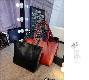 Women Faux Leather Tote Bag Waterproof Handbag Large Capacity Purse