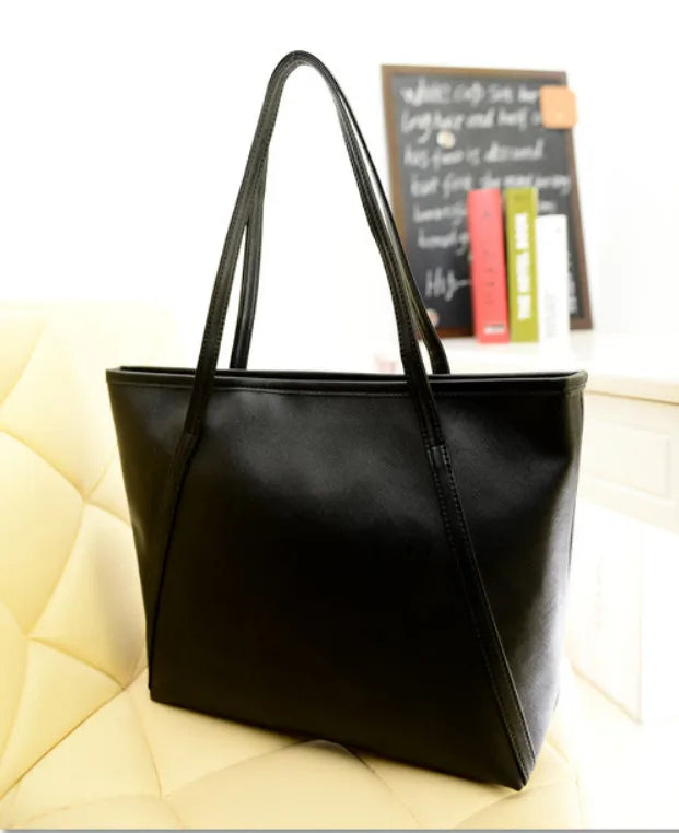 Women Faux Leather Tote Bag Waterproof Handbag Large Capacity Purse