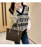 Leopard Crocodile Tote Bag, Waterproof Shoulder Purse
