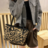 Leopard Crocodile Tote Bag, Waterproof Shoulder Purse