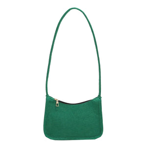 Women Felt Shoulder Bag Small Zipper Handbags