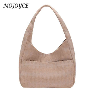 Women Casual Clutch Handbag Rhombus Top-Handle Soft Cloth Large Capacity