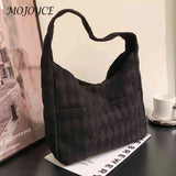 Women Clutch Bag Rhombus Underarm Solid Soft Large Capacity