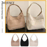 Women Clutch Bag Rhombus Underarm Solid Soft Large Capacity