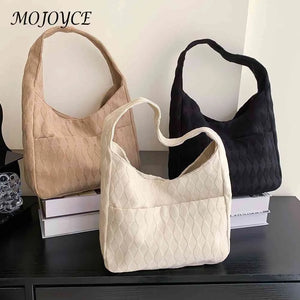Women Clutch Bag Rhombus Underarm Solid Soft Large Capacity