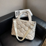 Women's Winter Down Satchel Quilted Tote