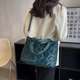 Women's Winter Down Satchel Quilted Tote