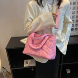Women's Winter Down Satchel Quilted Tote